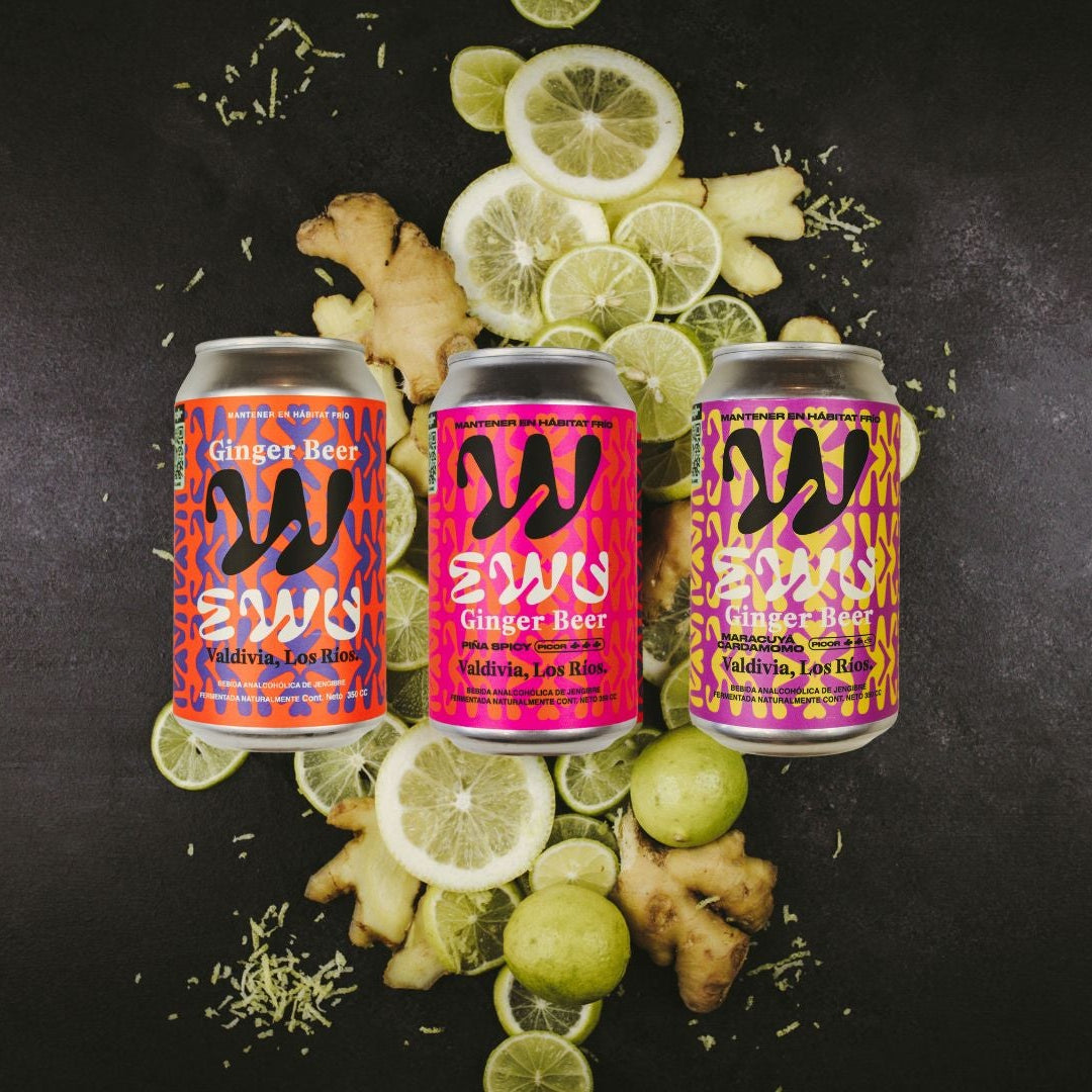 EWU Ginger Beer Mix Original, Maracuyá y Piña Spicy