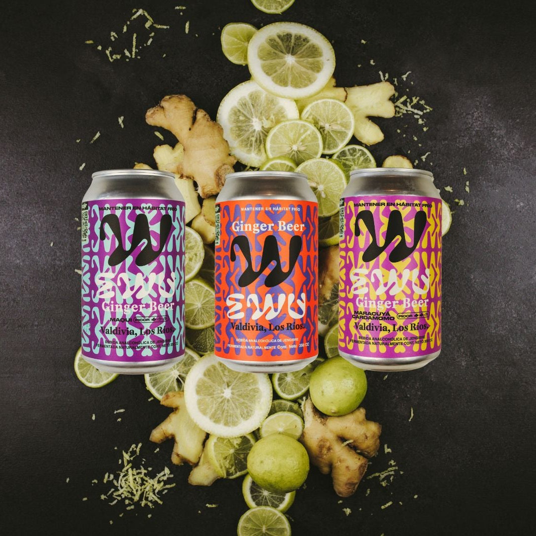 EWU Ginger Beer Mix Original, Maracuyá y Maqui